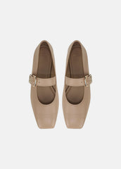 Daniela Leather Mary Jane Flat in Loafers & Flats - WARM ALMOND | VINCE Women