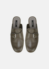 Minetta Leather Loafer Mule in Loafers & Flats - MILITARE | VINCE Women