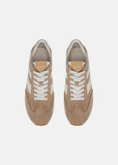 Oasis Suede and Leather Runner Sneaker in Sneakers - NEW CAMEL/WHITE FOAM | VINCE Women