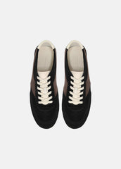 LA Suede & Leather Runner Sneaker in Sneakers - BLACK/DARK MOCHA | VINCE Women