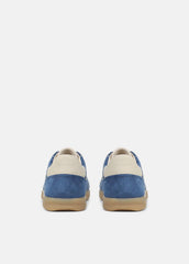 Oasis Contrast-Edge Suede Sneaker in Sneakers - INDIGO/FLAX | VINCE Women