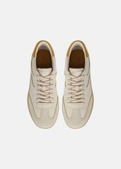 Oasis Contrast-Edge Leather & Suede Sneaker in Sneakers - MOONLIGHT/GOLDEN DESERT | VINCE Women