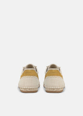 Oasis Linen & Leather Espadrille Sneaker in Sneakers - MOONLIGHT/GOLDEN DESERT | VINCE Women