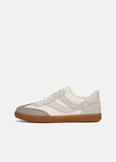 Oasis Leather and Suede Sneaker in Sneakers - WHITE FOAM/HORCHATA/HAZELSTONE | VINCE Women