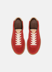 Palm Suede Sneaker in Sneakers - POPPY RED | VINCE Women