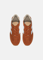 Oasis Suede & Leather Runner Sneaker in Sneakers - VINTAGE EMBER/CELESTE | VINCE Women