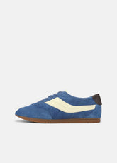 LA Suede & Leather Runner Sneaker in Sneakers - INDIGO/STRAW SEED | VINCE Women