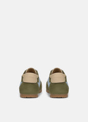 LA Suede & Leather Runner Sneaker in Sneakers - LODEN GREEN/GLACIAL BLUE | VINCE Women