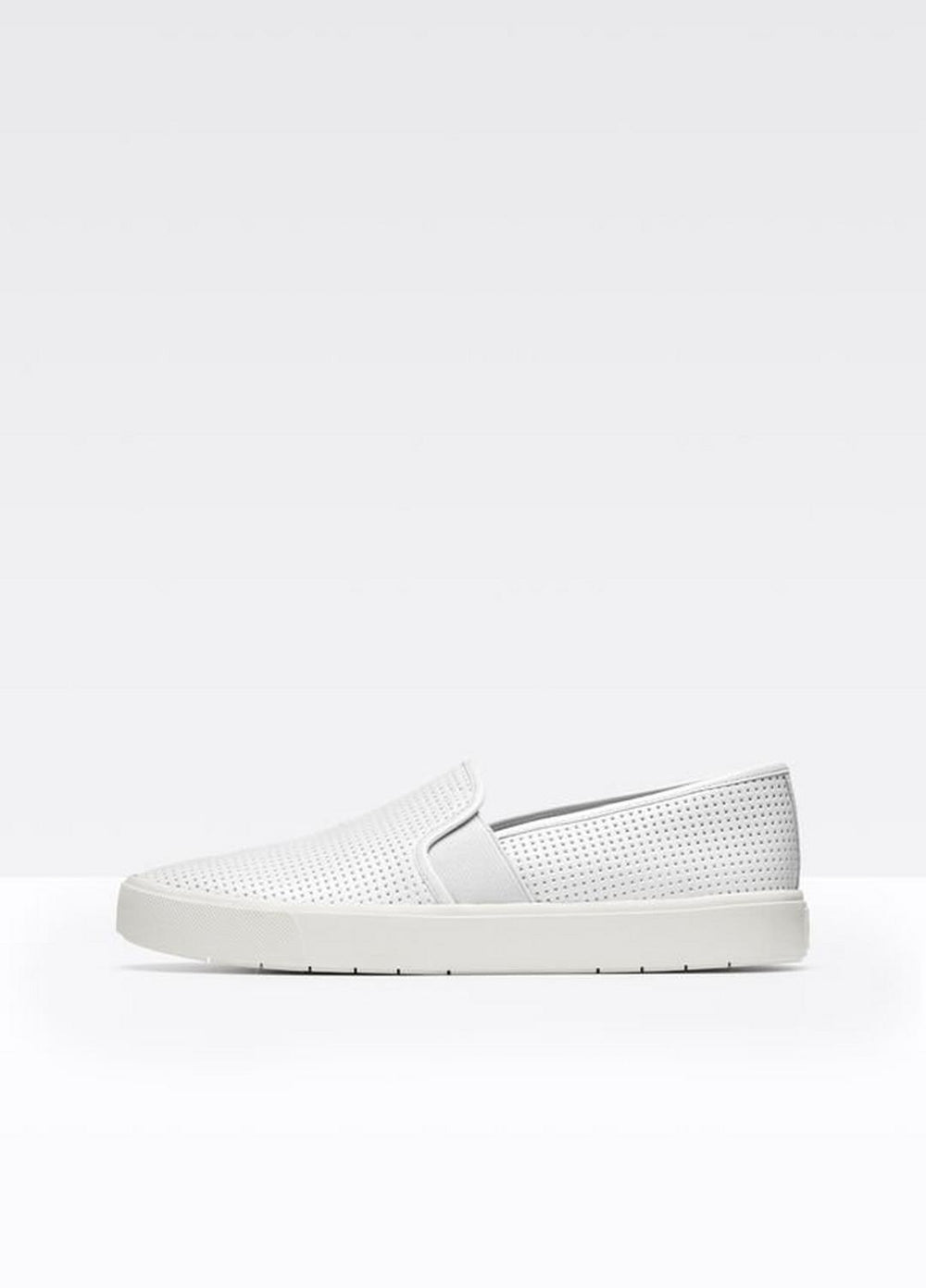 Women's Blair Perforated Leather Sneakers - WHITE | VINCE Women