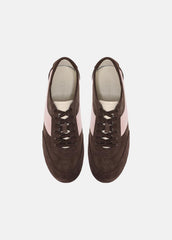 LA Suede & Leather Runner Sneaker in Sneakers - DARK MOCHA/ROSEWATER | VINCE Women