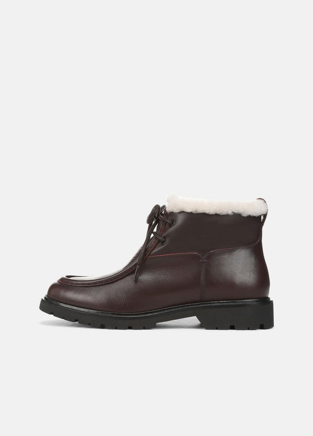 Sierra Shearling-Lined Lug-Sole Boot in Boots - CHILI BROWN | VINCE Women
