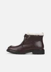 Sierra Shearling-Lined Lug-Sole Boot in Boots - CHILI BROWN | VINCE Women