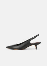 Sabra Leather Slingback Heel in Heels - BLACK | VINCE Women