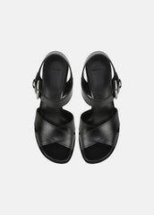 Salma Leather Heeled Sandal in Heels - BLACK | VINCE Women