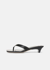 San Juan Leather Heeled Thong Sandal in Heels - BLACK | VINCE Women