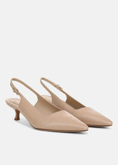 Sabra Leather Slingback Heel in Heels - WARM ALMOND | VINCE Women
