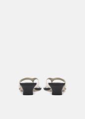 San Juan Leather Heeled Thong Sandal in Heels - MOONLIGHT | VINCE Women