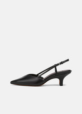 Levvy Leather Slingback Heel in Heels - BLACK | VINCE Women