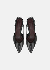 Levvy Leather Slingback Heel in Heels - BLACK | VINCE Women