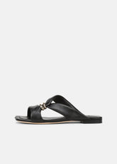 Vilma Leather Slide Sandal in Sandals - BLACK | VINCE Women