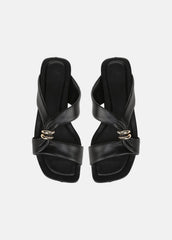 Vilma Leather Slide Sandal in Sandals - BLACK | VINCE Women