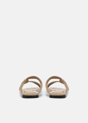 Vilma Leather Slide Sandal in Sandals - WARM ALMOND | VINCE Women