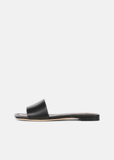 Valeria Leather Slide Sandal in Sandals - BLACK | VINCE Women