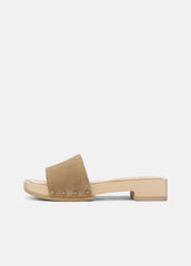 Barbara Suede Slide Sandal in Sandals - WHEAT | VINCE Women