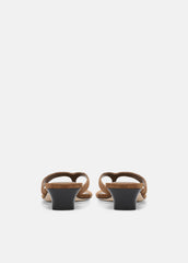San Juan Suede Heeled Thong Sandal in Sandals - ELMWOOD | VINCE Women