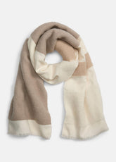 Brushed Alpaca-Blend Colorblock Scarf in Scarves & Hats - TAUPE | VINCE Women