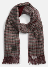 Micro-Houndstooth Cashmere Scarf in Scarves & Hats - BORDEAUX | VINCE Women