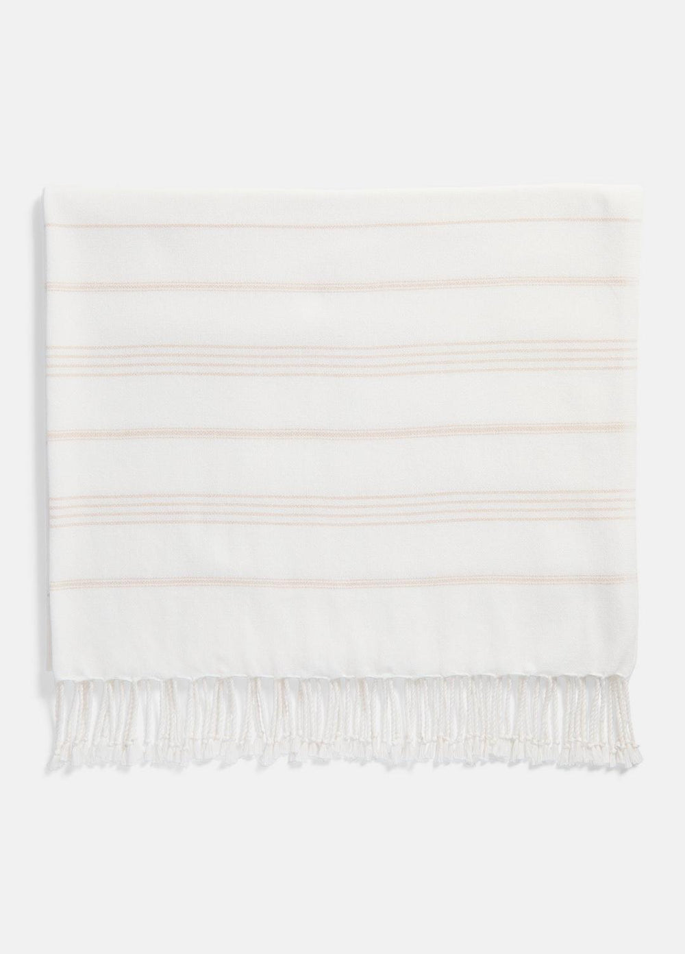 Stripe Cotton-Cashmere Wrap in Scarves & Hats - WHITE/TUSK | VINCE Women