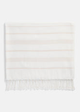 Stripe Cotton-Cashmere Wrap in Scarves & Hats - WHITE/TUSK | VINCE Women