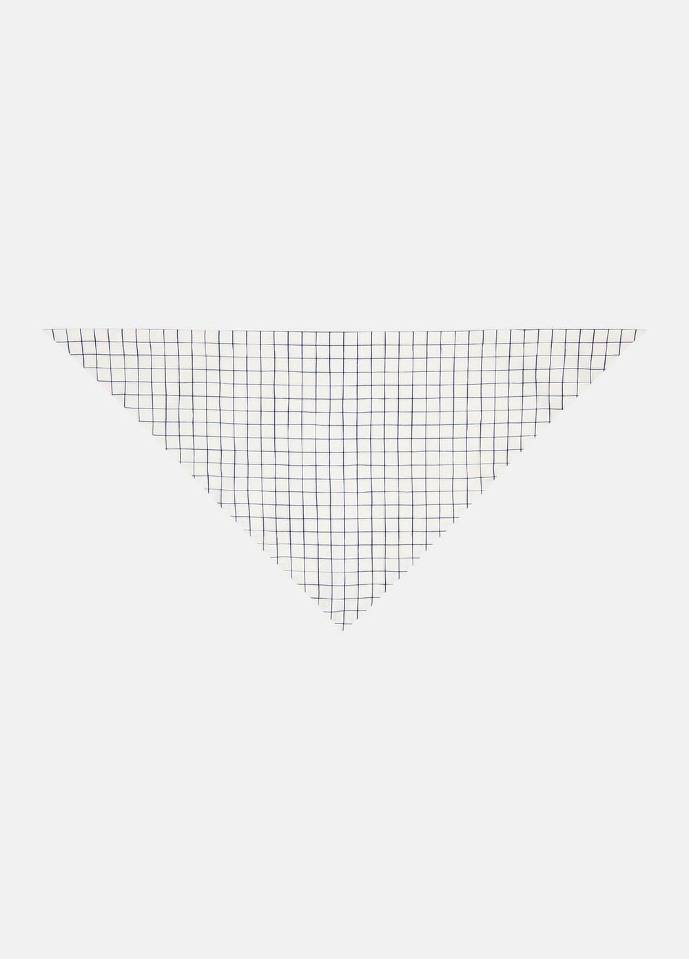 Trellis Plaid Cotton-Blend Headkerchief in Scarves & Hats - OFF WHITE/NAVY | VINCE Women