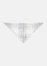 Trellis Plaid Cotton-Blend Headkerchief in Scarves & Hats - OFF WHITE/NAVY | VINCE Women