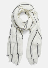 Cotton Gauze Awning Stripe Scarf in Scarves & Hats - PAPYRUS/COASTAL BLUE | VINCE Women