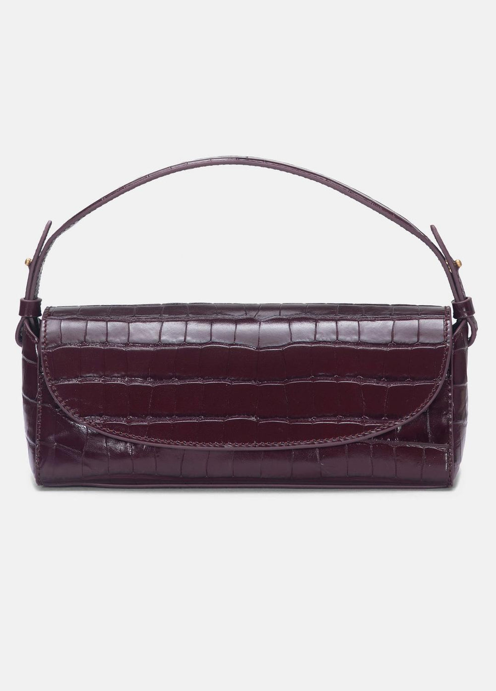 Sabrina Croc-Embossed Leather Mini Top-Handle Bag in Handbags - BORDEAUX | VINCE Women