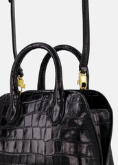 Delphine Croc-Embossed Leather Mini Bag in Matching Sets - BLACK | VINCE Women