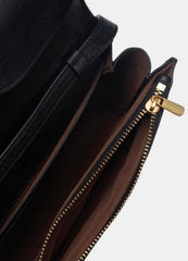 Leather Crossbody Wallet in Handbags - BLACK | VINCE Women