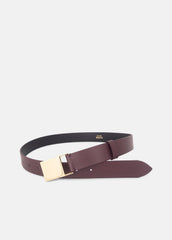 Women's 30mm Plaque Leather Belt in Belts - FIG | VINCE Women
