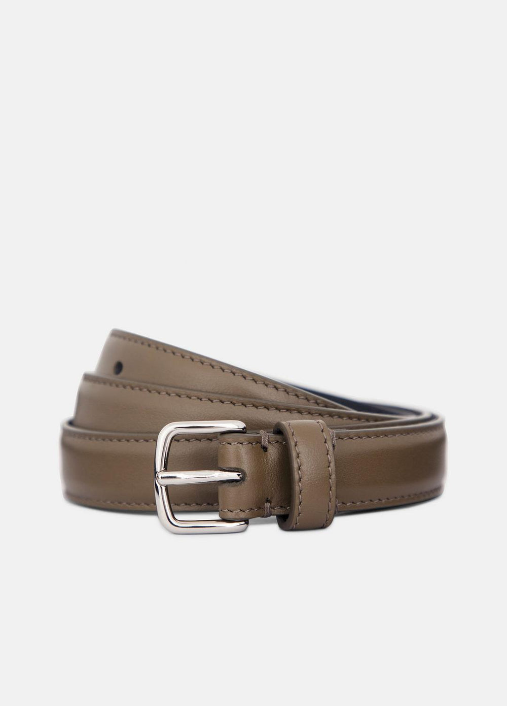 Women’s 20mm Stitched Leather Belt in Belts - HAZEL VINE | VINCE Women