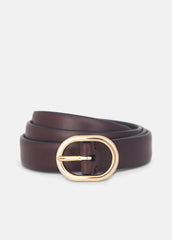 Women's 20mm Spazzolato Leather Belt in Belts - CACAO BROWN | VINCE Women