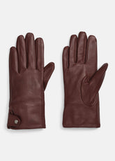 Cashmere-Lined Leather Snap Glove in Gloves - FIG | VINCE Women
