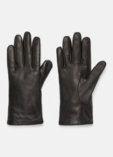 Cashmere-Lined Short Leather Glove in Gloves - BLACK | VINCE Women
