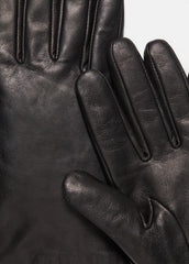Cashmere-Lined Short Leather Glove in Gloves - BLACK | VINCE Women