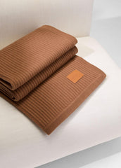 Wool and Cashmere Cardigan-Stitch Throw in Pillows & Blankets - MINK | VINCE Women