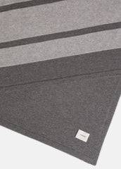 Cashmere Jersey Stripe Throw in Pillows & Blankets - MEDIUM HEATHER GREY | VINCE Women