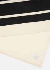 Cashmere Jersey Stripe Throw in Pillows & Blankets - BLANC | VINCE Women