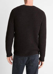 Utility Shaker Merino Wool Sweater in Crew Neck - HEATHER MISSION | VINCE Men