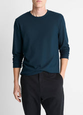 Pima Cotton Piqué Long-Sleeve T-Shirt in Long Sleeve - RAPIDS | VINCE Men